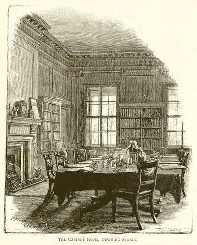La sala del gabinete, Downing Street de English School