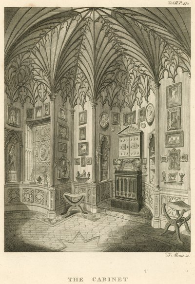 El Gabinete en Strawberry Hill, Twickenham, Londres de English School