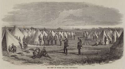 El campamento en Stokes Bay, cerca de Portsmouth (grabado) de English School