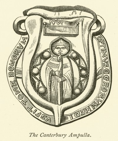 La ampolla de Canterbury (grabado) de English School