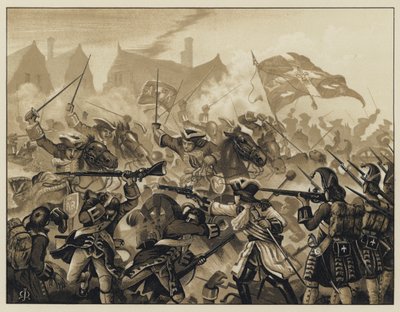 Los Carabineros en Ramilies, 23 de mayo de 1706 de English School
