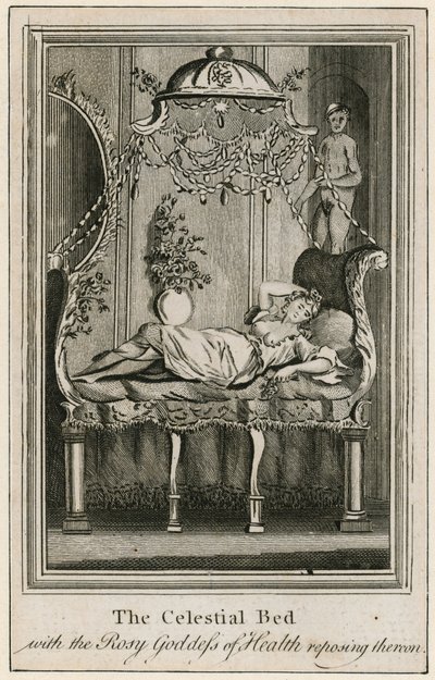 La Cama Celestial, con la Diosa Rosada de la Salud reposando sobre ella de English School