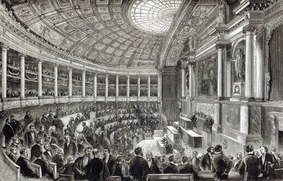La Cámara de Diputados, París, de 