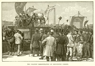 La demostración cartista en Kennington Common de English School