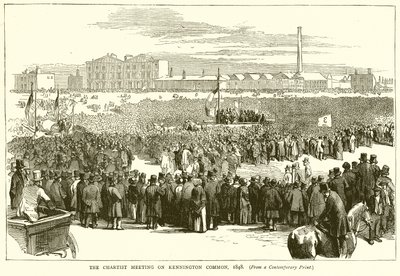 La reunión cartista en Kennington Common, 1848 de English School