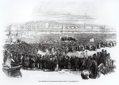 La reunión cartista en Kennington Common, abril de 1848 de English School