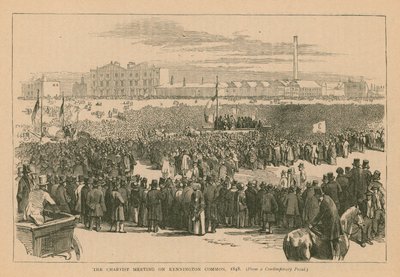 La reunión cartista en Kennington Common en 1848 de English School