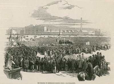 La reunión cartista en Kennington Common en 1848 de English School