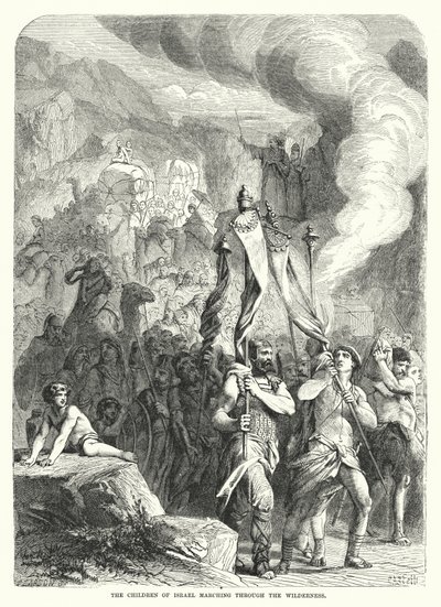 Los hijos de Israel marchando por el desierto de English School