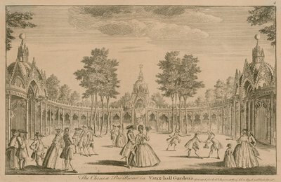 Los Pabellones Chinos en los Jardines de Vauxhall, Londres de English School