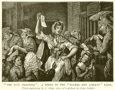 Los cantores de la ciudad: una escena en los disturbios de Wilkes y Liberty de English School