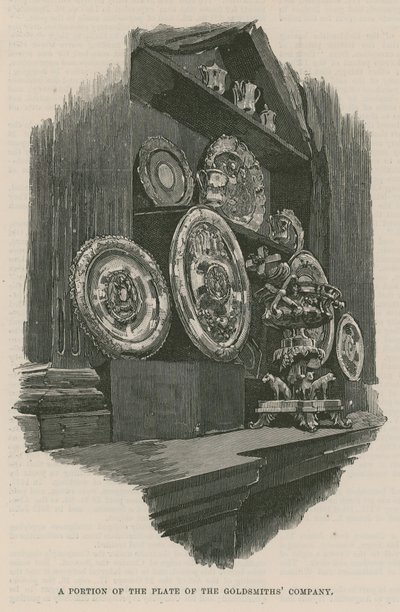Los gremios de la ciudad: La Compañía de Orfebres: Parte de la vajilla de la Compañía de Orfebres de English School