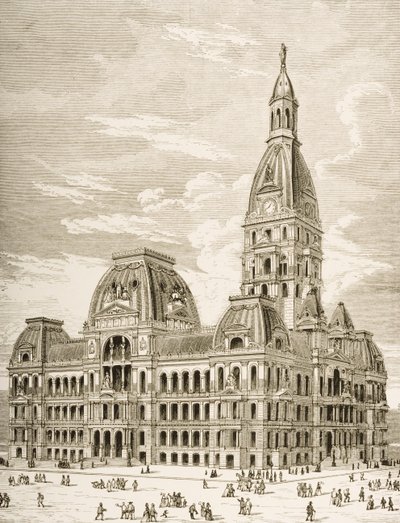 El Ayuntamiento, Chicago, c.1870, de 
