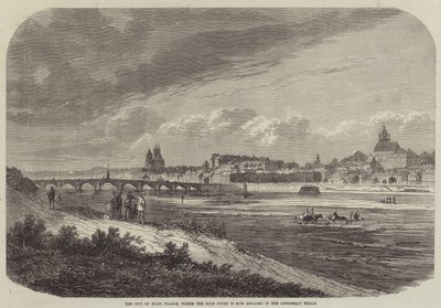La ciudad de Blois, Francia, donde el Tribunal Supremo está celebrando los juicios por conspiración (grabado) de English School