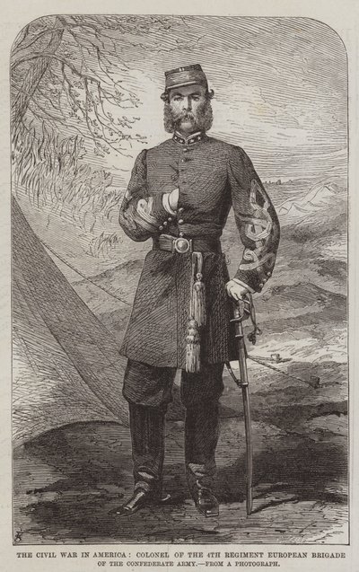 La Guerra Civil en América, Coronel del 4º Regimiento de la Brigada Europea del Ejército Confederado de English School