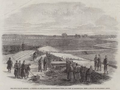La Guerra Civil en América, una Parte de las Obras y el Campamento Confederado Abandonado en Centreville de English School