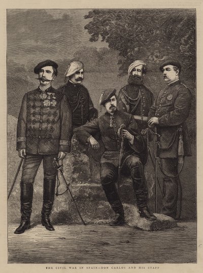 La guerra civil en España, Don Carlos y su estado mayor de English School