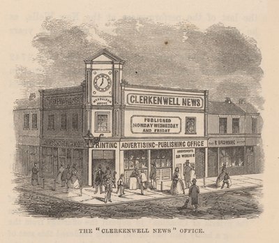 Oficina de Clerkenwell News, Clerkenwell, Londres de English School