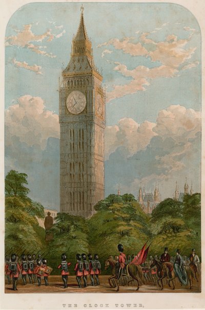 La Torre del Reloj, Westminster, Londres de English School