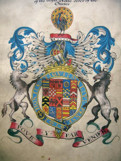 El escudo de armas de Francis, 6º Conde de Rutland de English School
