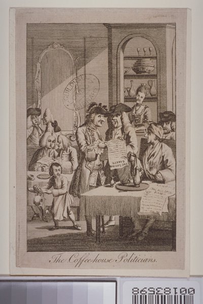Los políticos del café, 1772 de English School