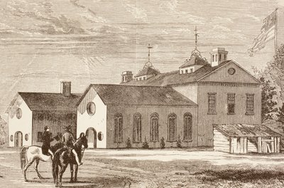 The College of William and Mary, Williamsburg, Virginia (litografía) de English School