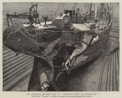 La colisión entre el SS "Toreador" y "La Bourgogne" de English School