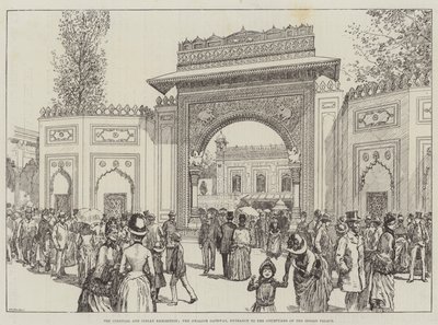 La Exposición Colonial e India, la Puerta de Gwalior, entrada al patio del Palacio Indio de English School