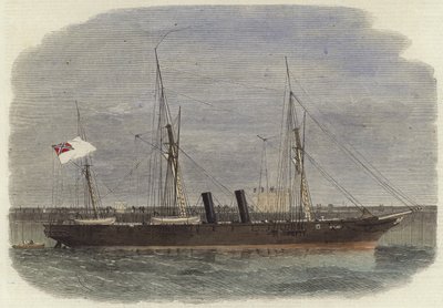 El vapor Confederado Rappahannock en el muelle de Calais de English School