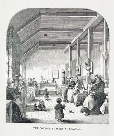 La Guardería de Convictos en Brixton, de Las Prisiones Criminales de Londres y Escenas de la Vida en Prisión por Henry Mayhew y John Binny, 1862 de English School