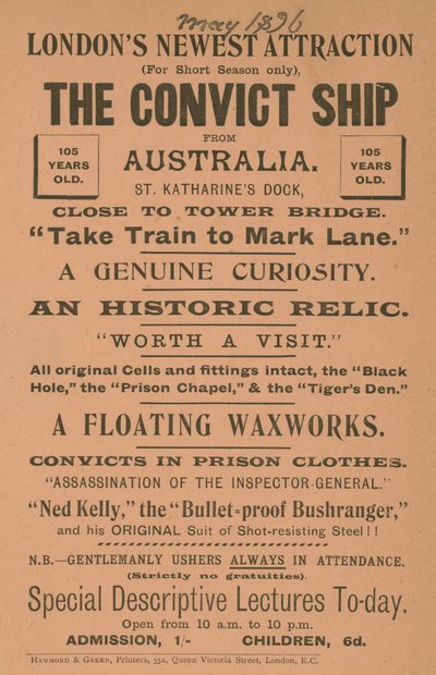 El barco de convictos de Australia de English School