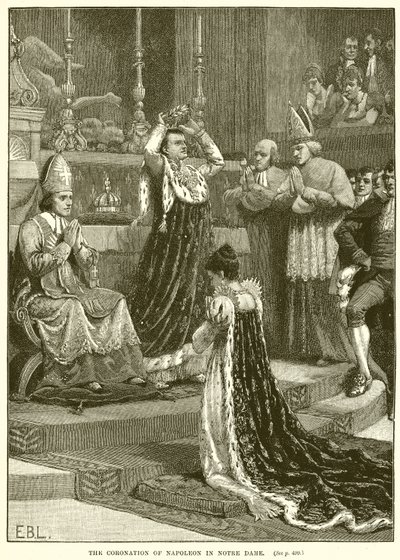 La coronación de Napoleón en Notre Dame de English School