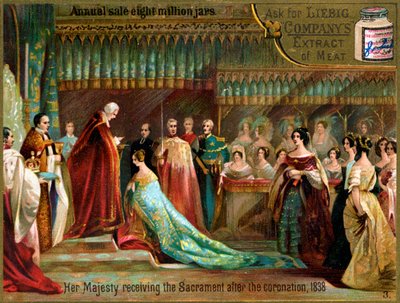La coronación de la reina Victoria, Tarjeta Liebig de English School