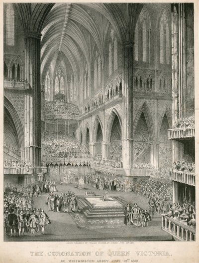 La Coronación de la Reina Victoria en la Abadía de Westminster, 28 de junio de 1838 de English School