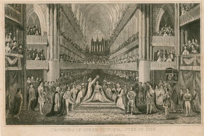 La Coronación de la Reina Victoria en la Abadía de Westminster, 28 de junio de 1838 de English School