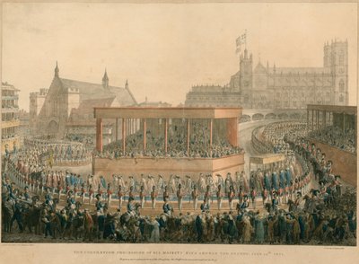 La procesión de Coronación de Su Majestad el Rey Jorge IV, 19 de julio de 1821 de English School