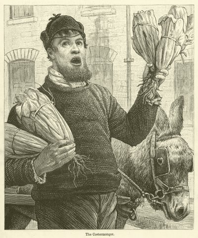The Costermonger (grabado) de English School