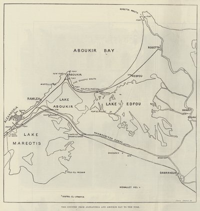 El país desde Alejandría y la Bahía de Aboukir hasta el Nilo de English School