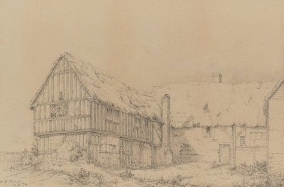 The Court Lodge en East Farleigh, cerca de Maidstone, c.1874 (Lápiz) de English School