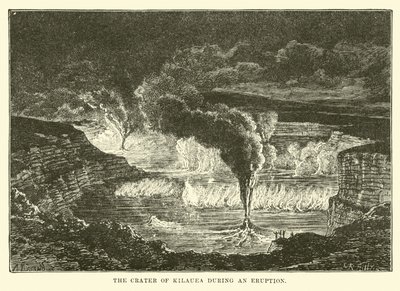 El cráter de Kilauea durante una erupción de English School