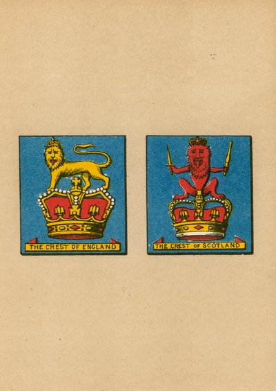 El escudo de Inglaterra. El escudo de Escocia de English School
