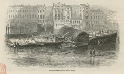 La explosión del barco de vapor Cricket de English School