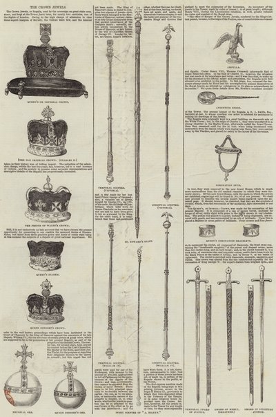 Las joyas de la corona (grabado) de English School