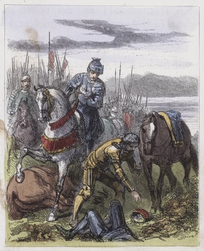 La corona de Ricardo III, encontrada en el campo de Bosworth de English School