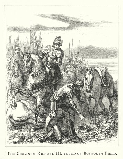 La corona de Ricardo III encontrada en el campo de Bosworth de English School
