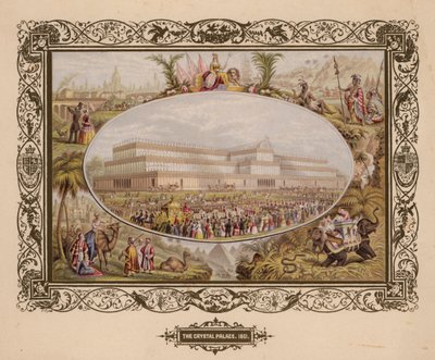 El Palacio de Cristal, 1851, La Gran Exposición, Hyde Park, Londres de English School