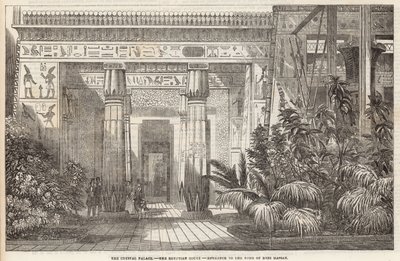 El Crystal Palace: La Corte Egipcia, entrada a la Tumba de Beni Hassan de English School