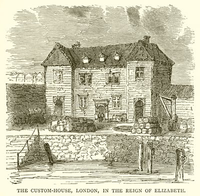La Aduana, Londres, en el Reinado de Isabel de English School