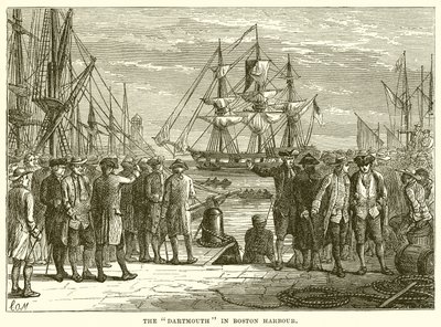 El Dartmouth en el puerto de Boston de English School