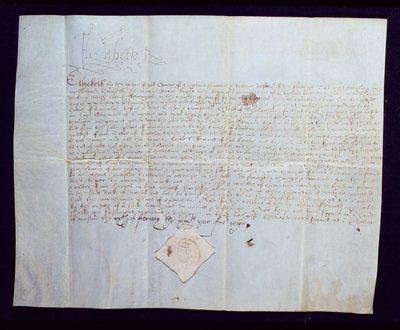 Orden de ejecución de Thomas Howard, IV Duque de Norfolk, firmada por la Reina Isabel I, 1572 de English School